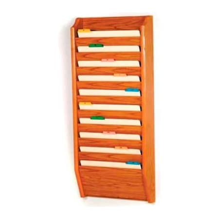 Wooden Mallet Wooden Mallet 10 Pocket Legal Size File Holder, Medium Oak CH17-10MO